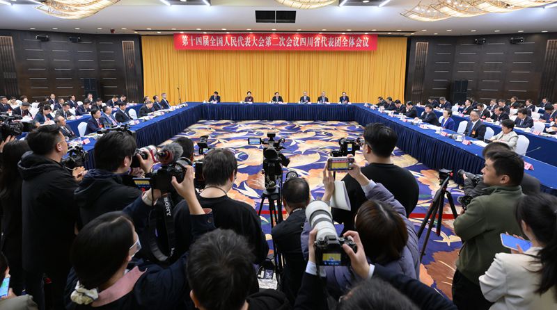 四川代表团举行开放团组活动
王晓晖黄强等回答记者提问 施小琳参加「相关图片」